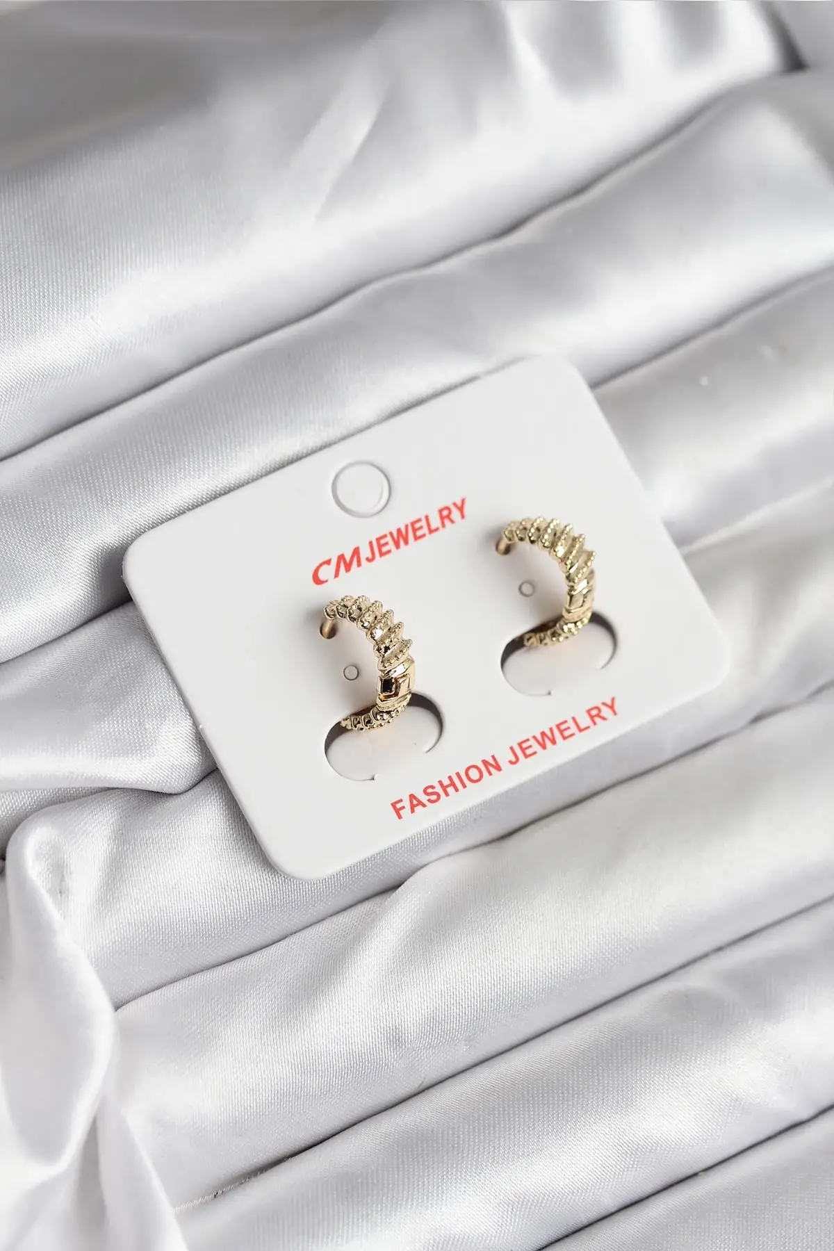 14K Gold Renk Kaplama CM Kadın Küpe