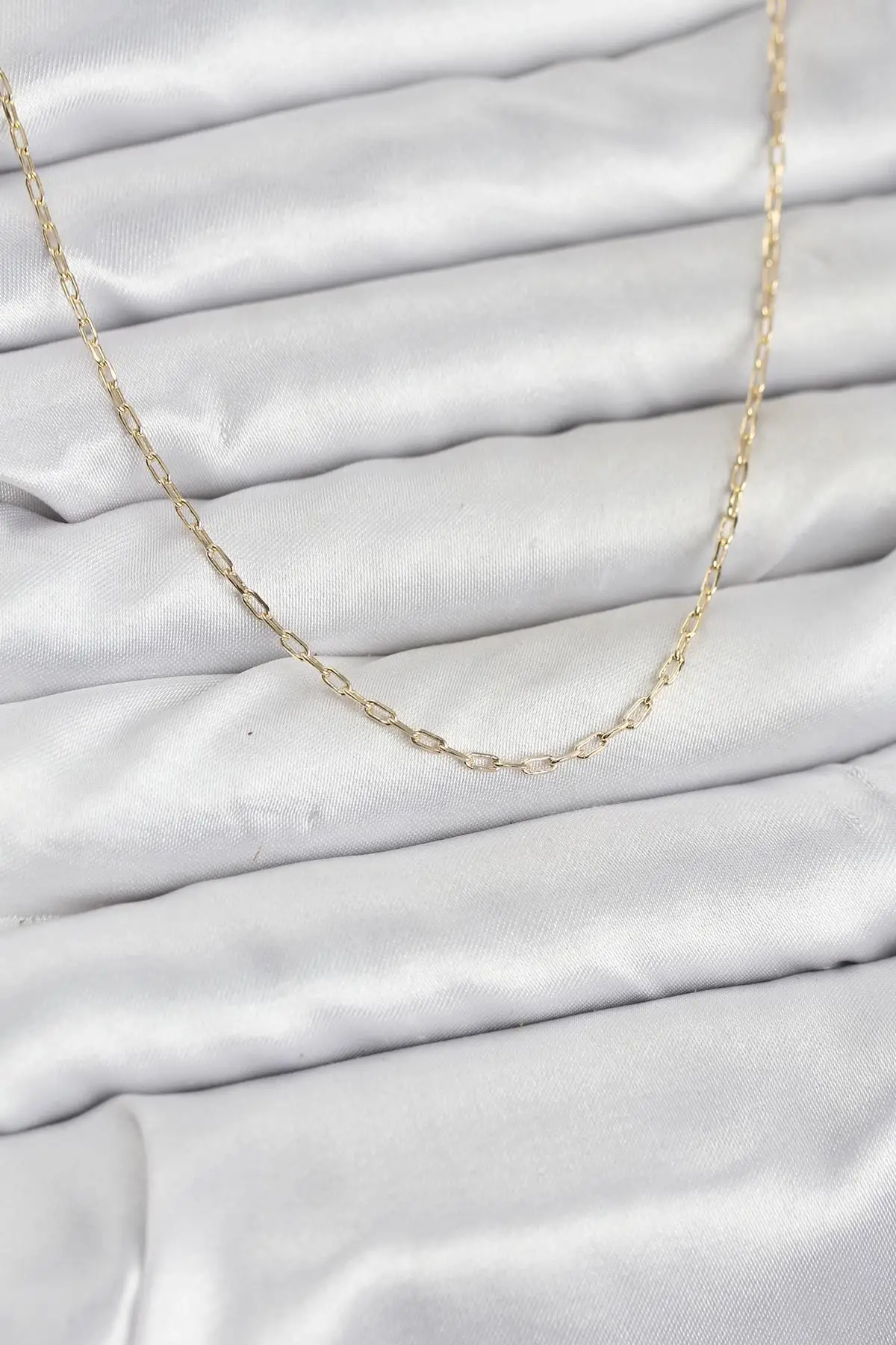 CM 14K Gold Renk Ataç Zincir Model 60 cm Kadın Kolye