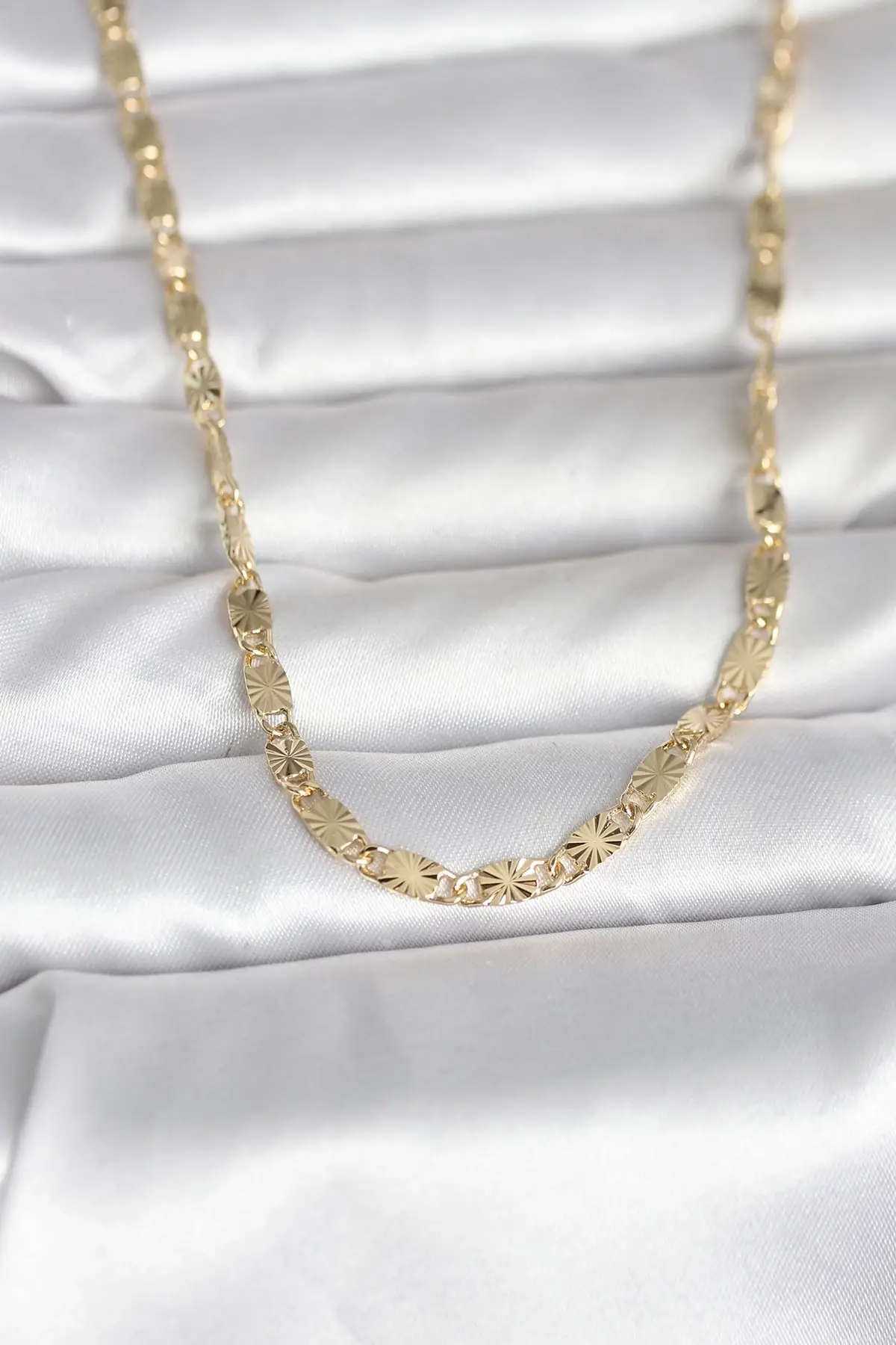 CM 14K Gold Renk Lazer Model 45 cm Kadın Kolye