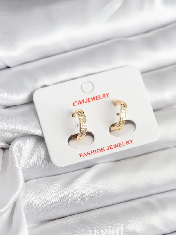 14K Gold Renk Kaplama CM Kadın Küpe