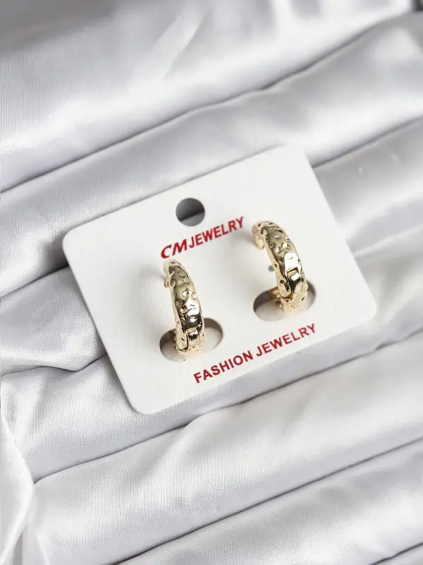 14K Gold Renk Kaplama CM Kadın Küpe