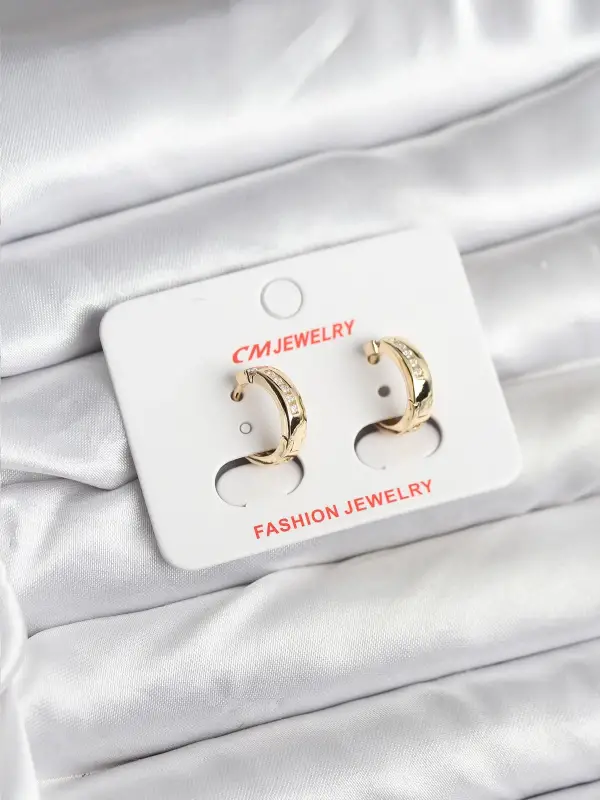 14K Gold Renk Kaplama CM Kadın Küpe