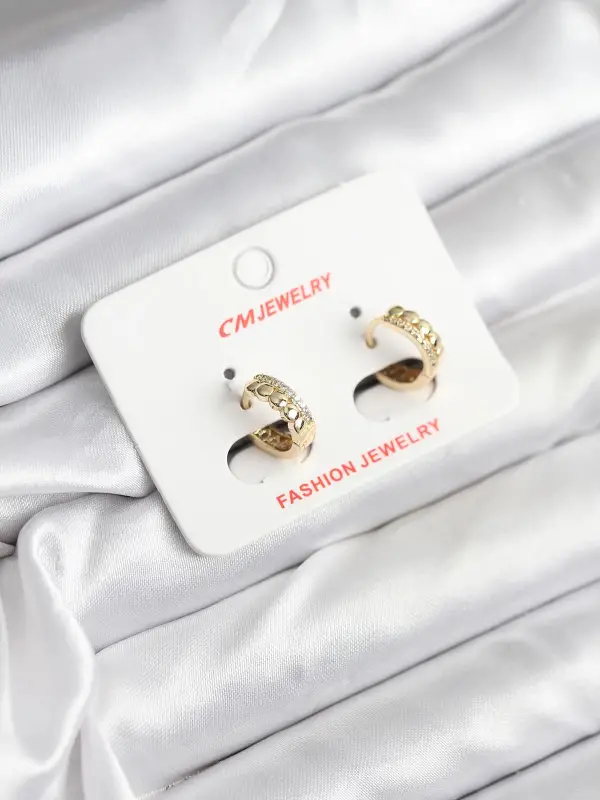 14K Gold Renk Kaplama CM Kadın Küpe