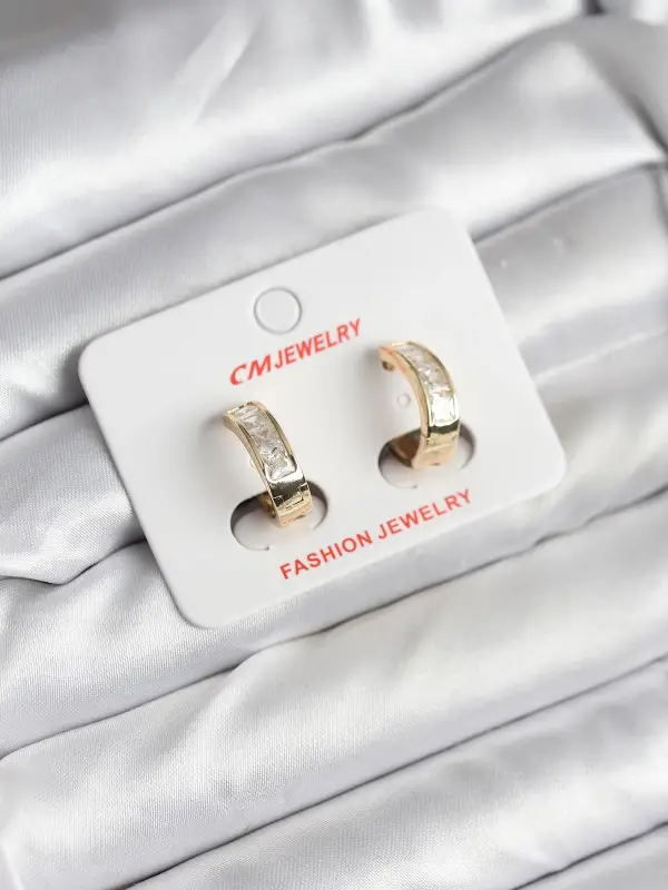 14K Gold Renk Kaplama CM Kadın Küpe