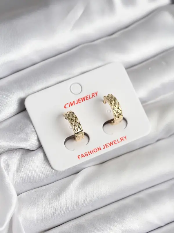 14K Gold Renk Kaplama CM Kadın Küpe