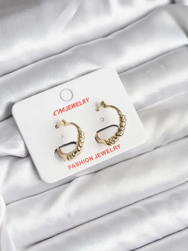 14K Gold Renk Kaplama CM Kadın Küpe