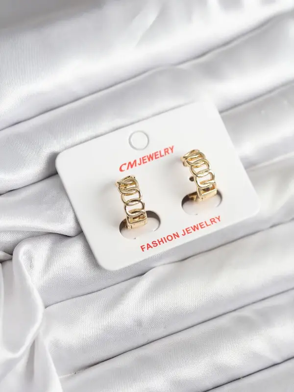 14K Gold Renk Kaplama Samanyolu Model CM Kadın Küpe