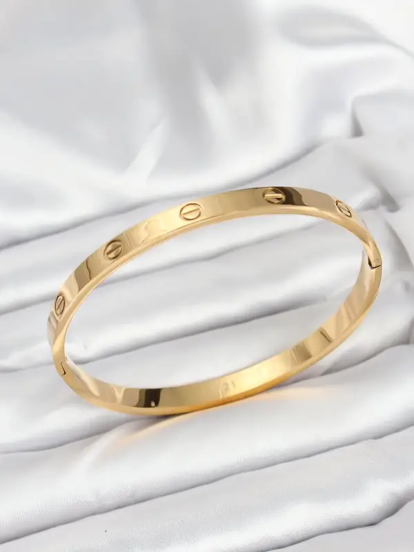 316L Çelik Gold Renk 65 mm Kadın Kelepçe Bileklik