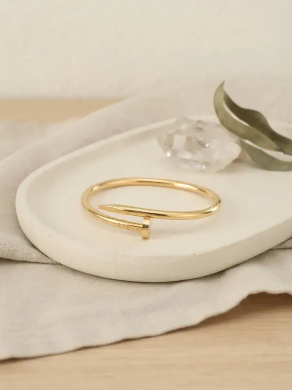 316L Çelik Gold Renk Çivi Model Bileklik