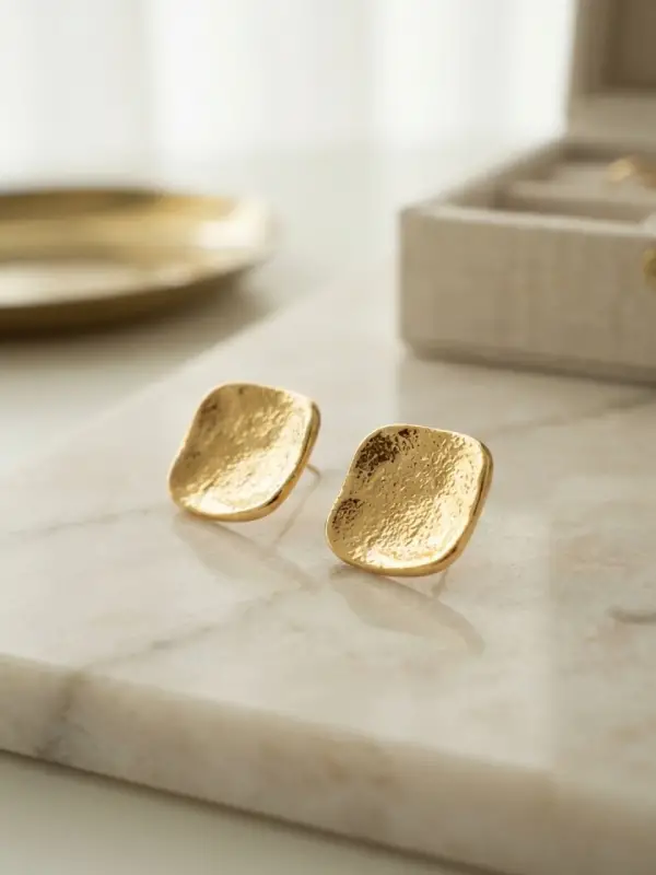 316L Çelik Gold Renk Ters Bombe Model Küpe