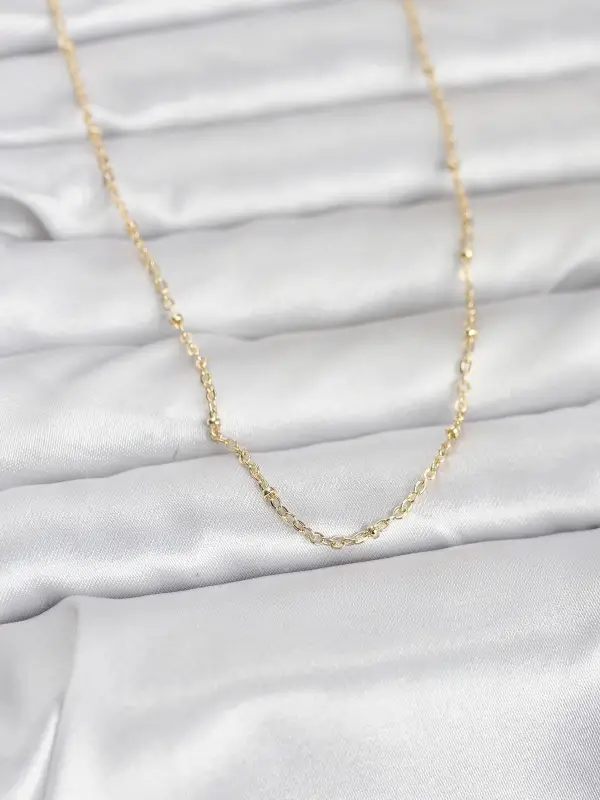 CM 14K Gold Renk Burgu Model 60 cm Kadın Kolye