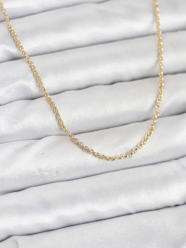 CM 14K Gold Renk Halka Model 60 cm Kadın Kolye