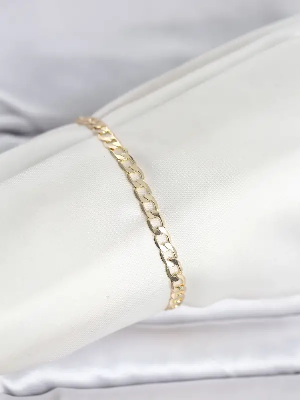 CM 14K Gold Renk Halka Zincir Model Kadın Bileklik