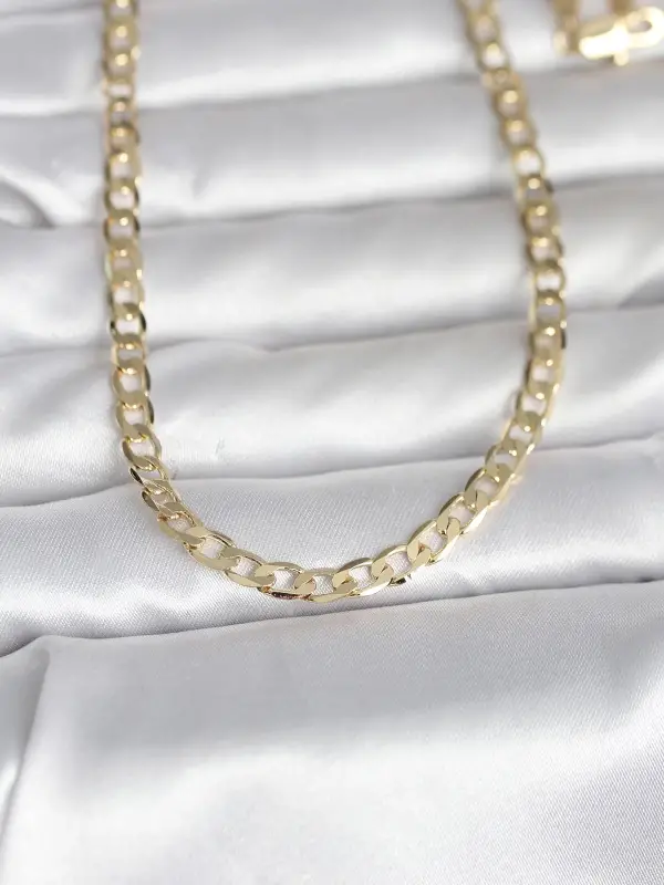 CM 14K Gold Renk Kalın Zincir Model 60 cm Kadın Kolye