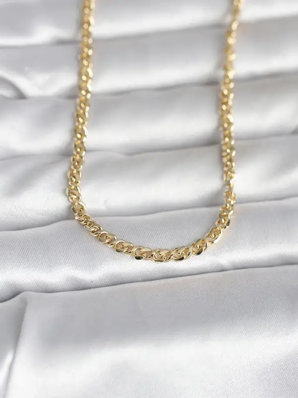 CM 14K Gold Renk Zincir Model 60 cm Kadın Kolye