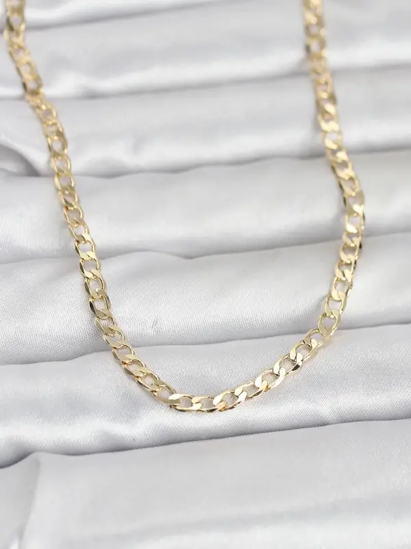 CM 14K Gold Renk Zincir Model 60 cm Kadın Kolye