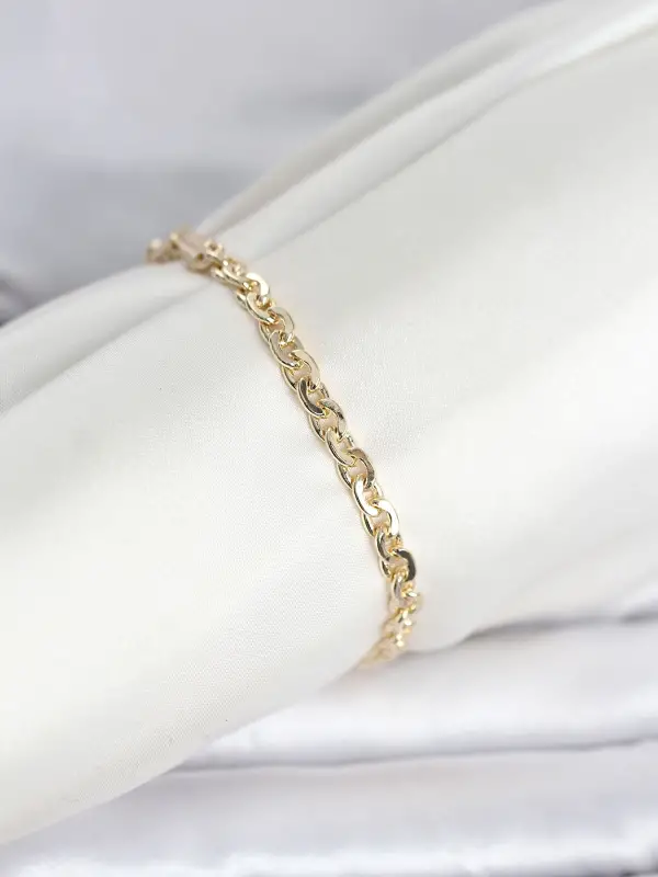 CM 14K Gold Renk Zincir Model Kadın Bileklik