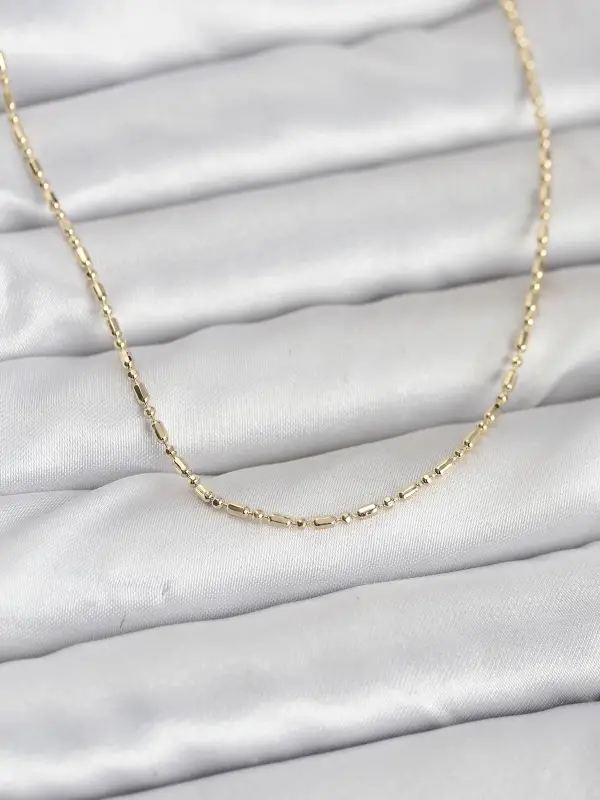 CM 14K Gold Renk Zincirli 60 cm Kadın Kolye