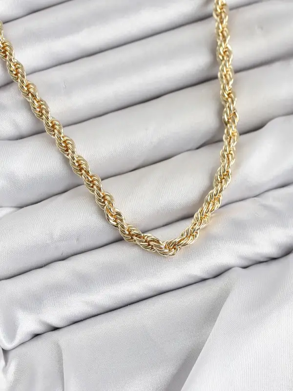 CM Burgu Model Gold Renk Pirinç 60 cm Kadın Kolye