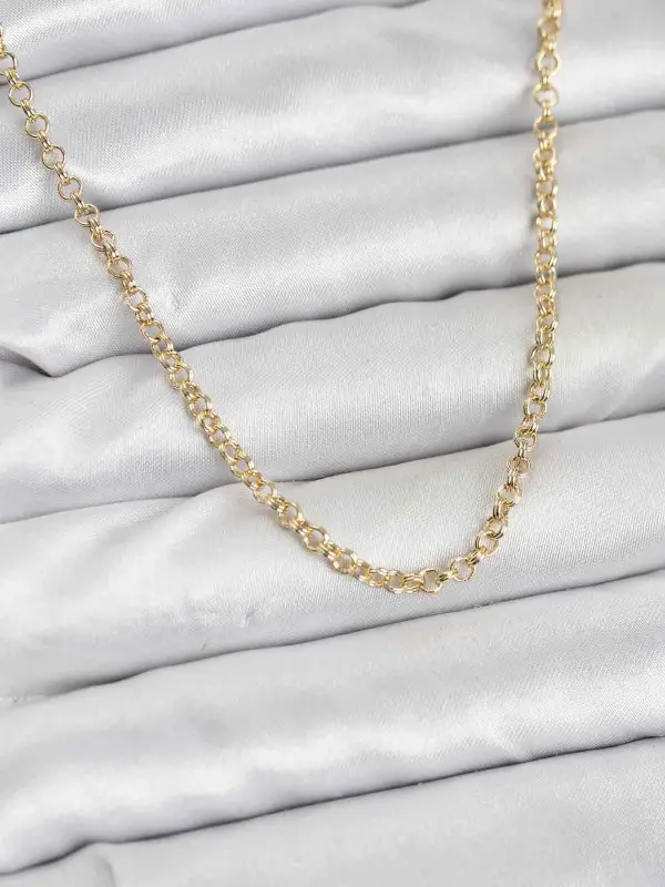 CM Gold Renk Pirinç Halkalı Model Kadın Kolye