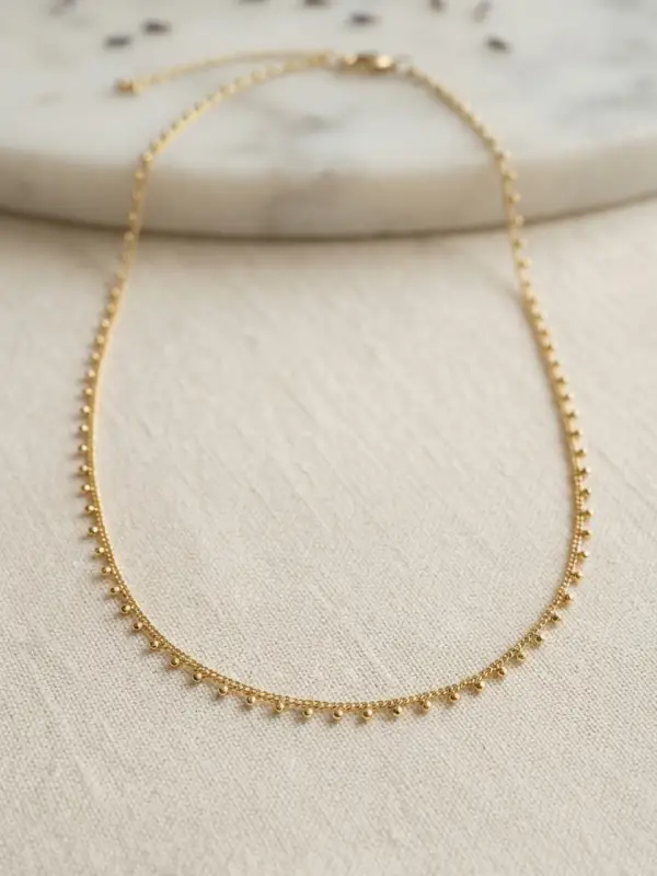 Gold Renk Topçcuk Model 60 cm Kadın Kolye
