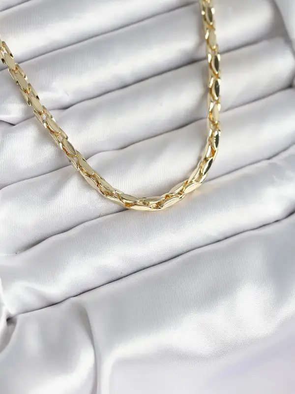 Pirinç Gold Renk 60 cm Zincir Kadın Kolye