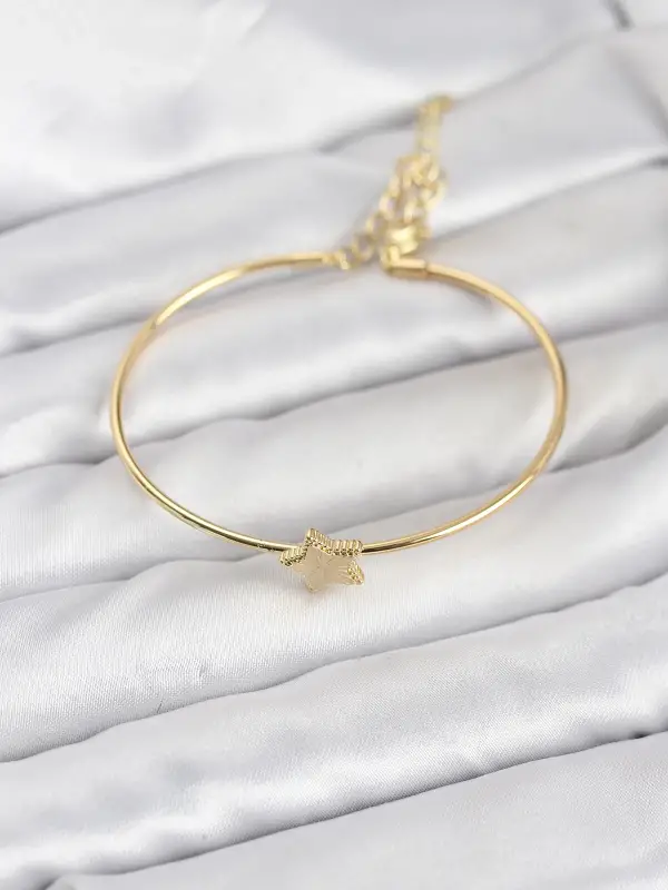 Yıldız Model Gold Renk Kadın Bileklik