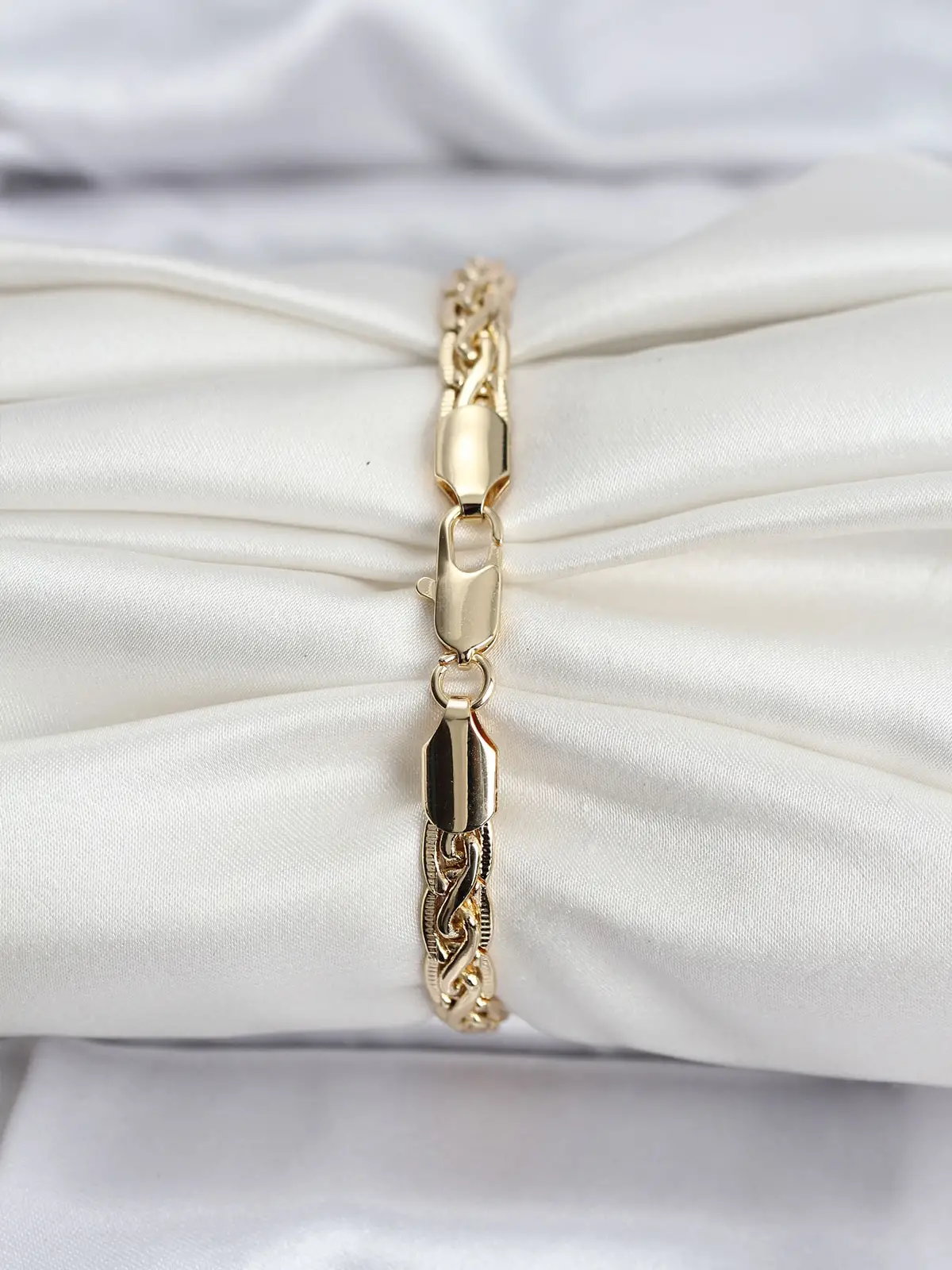 14K Gold Renk Kaplama Lazer Zincir Model CM Kadın Bileklik