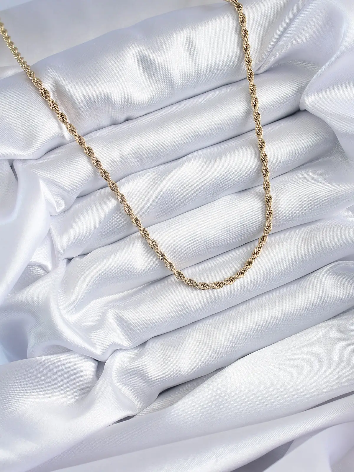 316L Çelik Gold Renk 60 cm Burgu Model Kadın Kolye