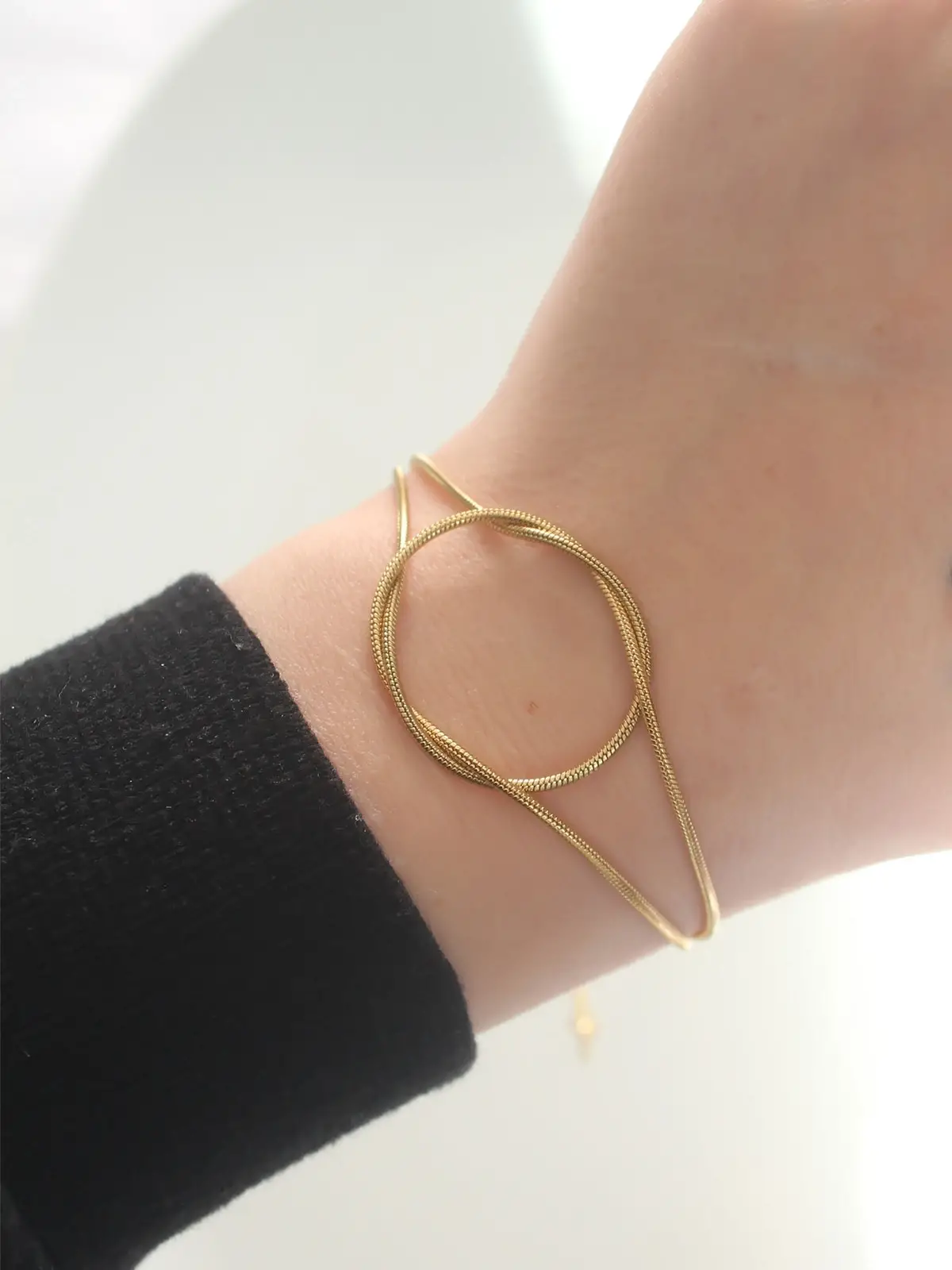 316L Çelik Gold Renk Düğüm Model Bileklik