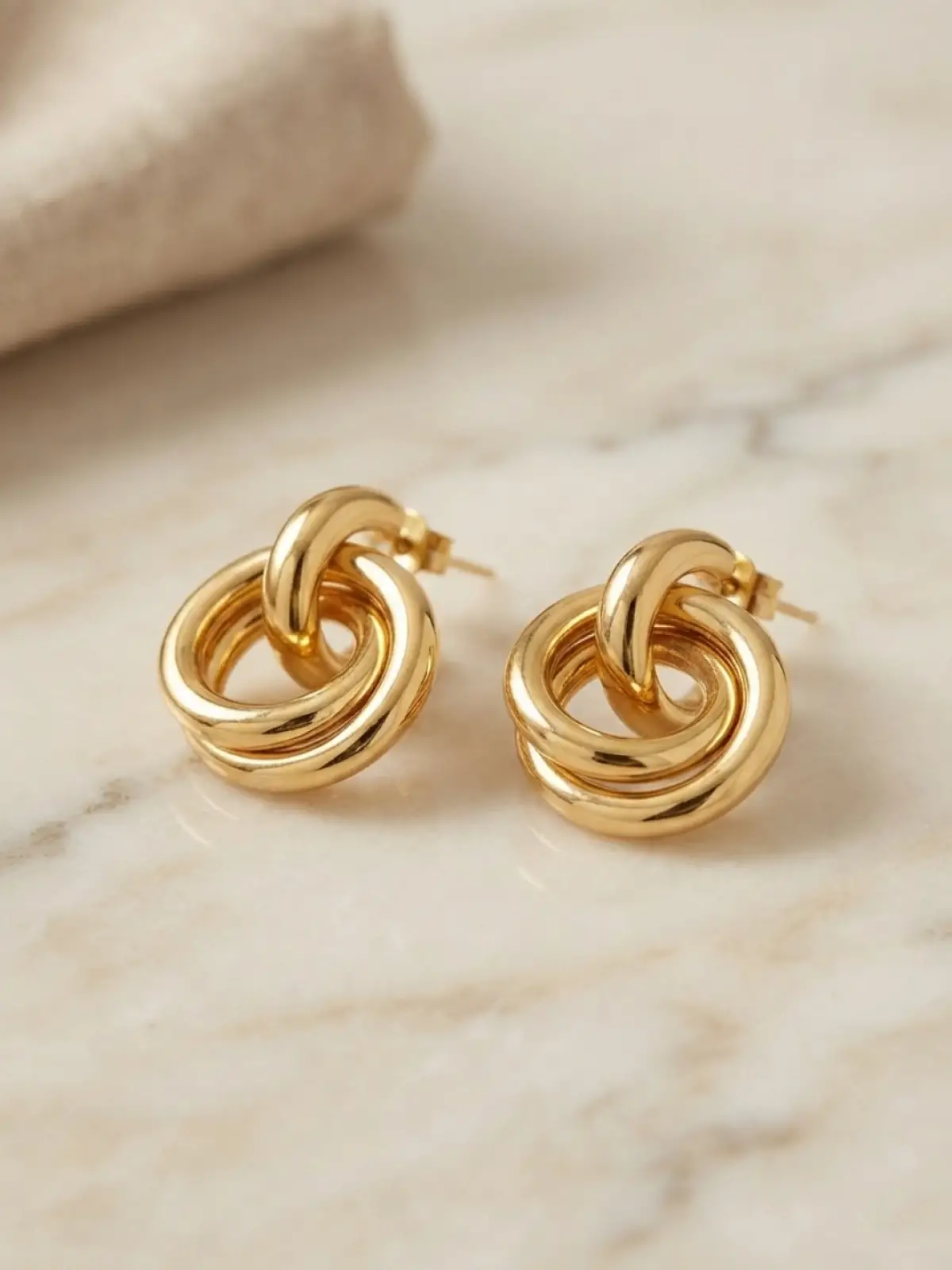 316L Çelik Gold Renk Halka Model Küpe