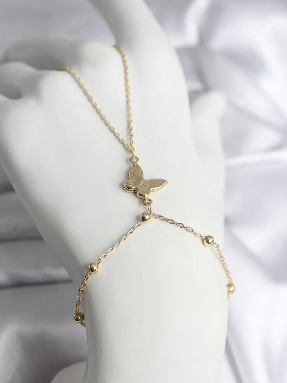 316L Çelik Gold Renk Kelebek Model Kadın Şahmeran