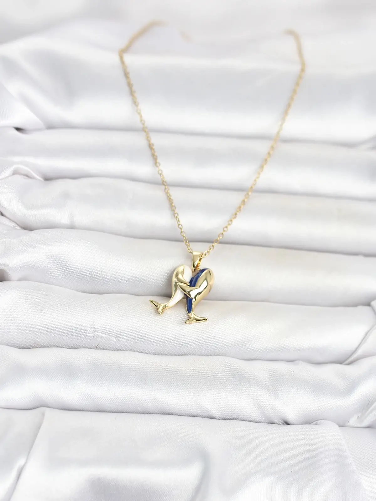 316L Çelik Zincir Gold Renk Dolphin Model Kadın Kolye
