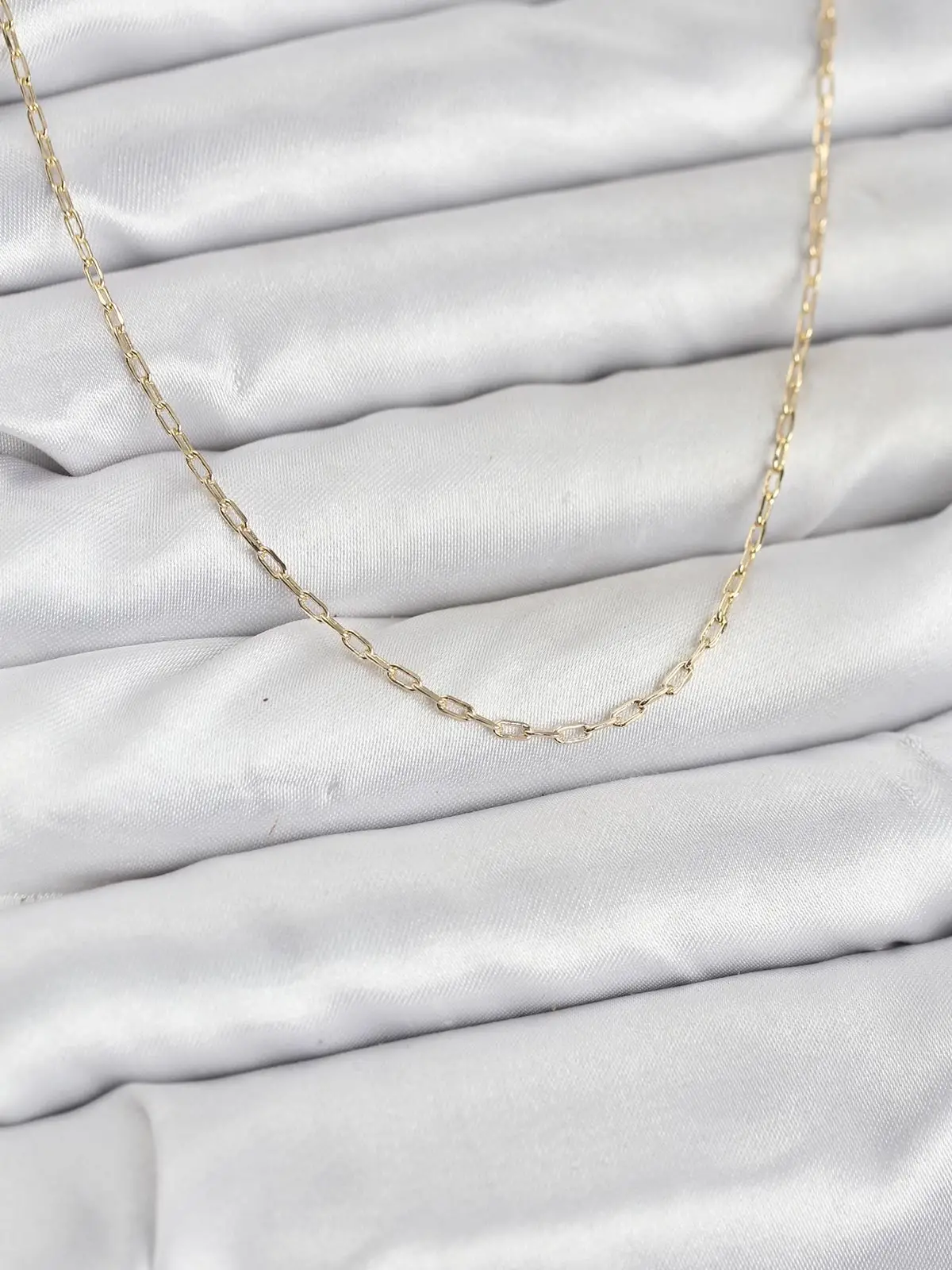 CM 14K Gold Renk Ataç Zincir Model 60 cm Kadın Kolye