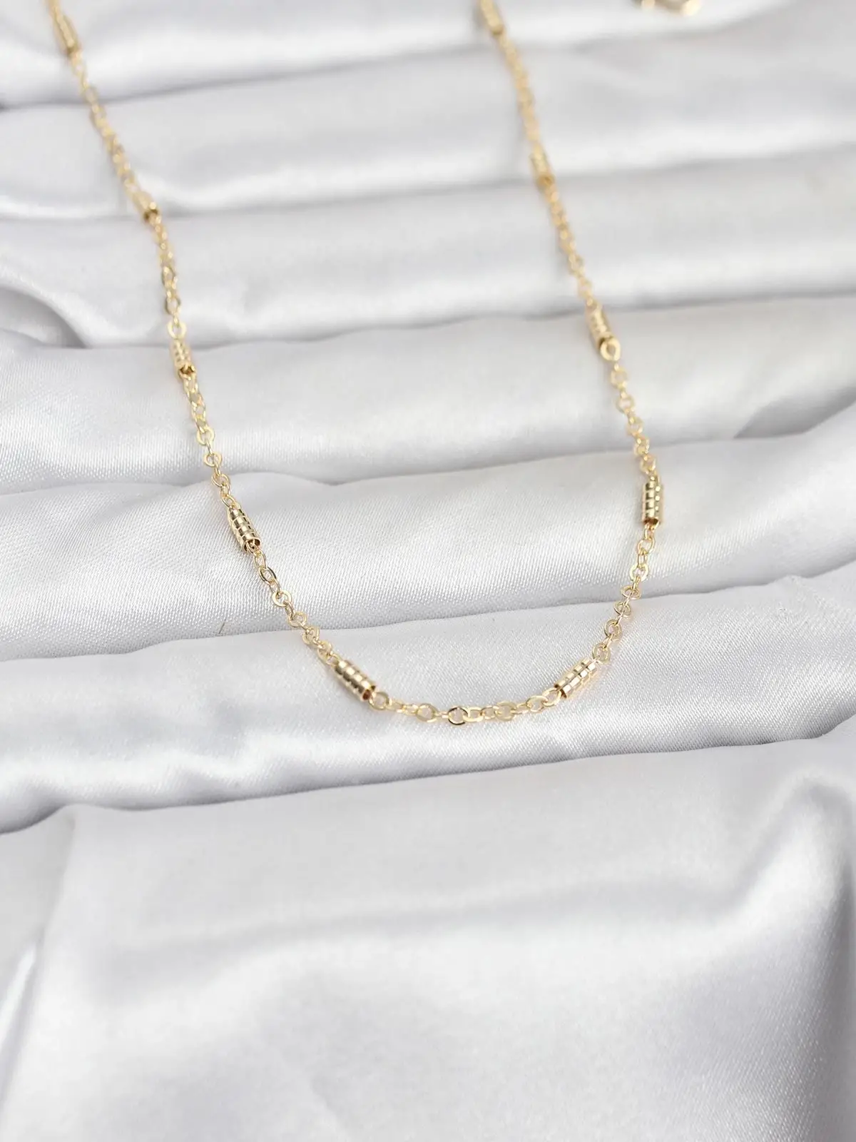 CM 14K Gold Renk Bar Zincir Model 60 cm Kadın Kolye