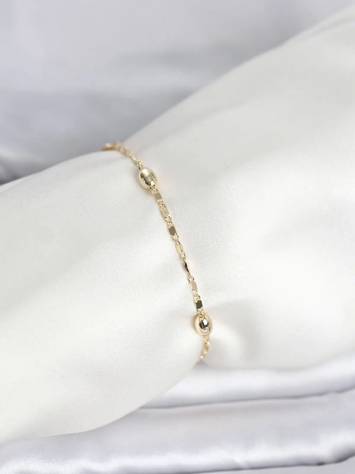 CM 14K Gold Renk Damla Topçuk Model Kadın Bileklik