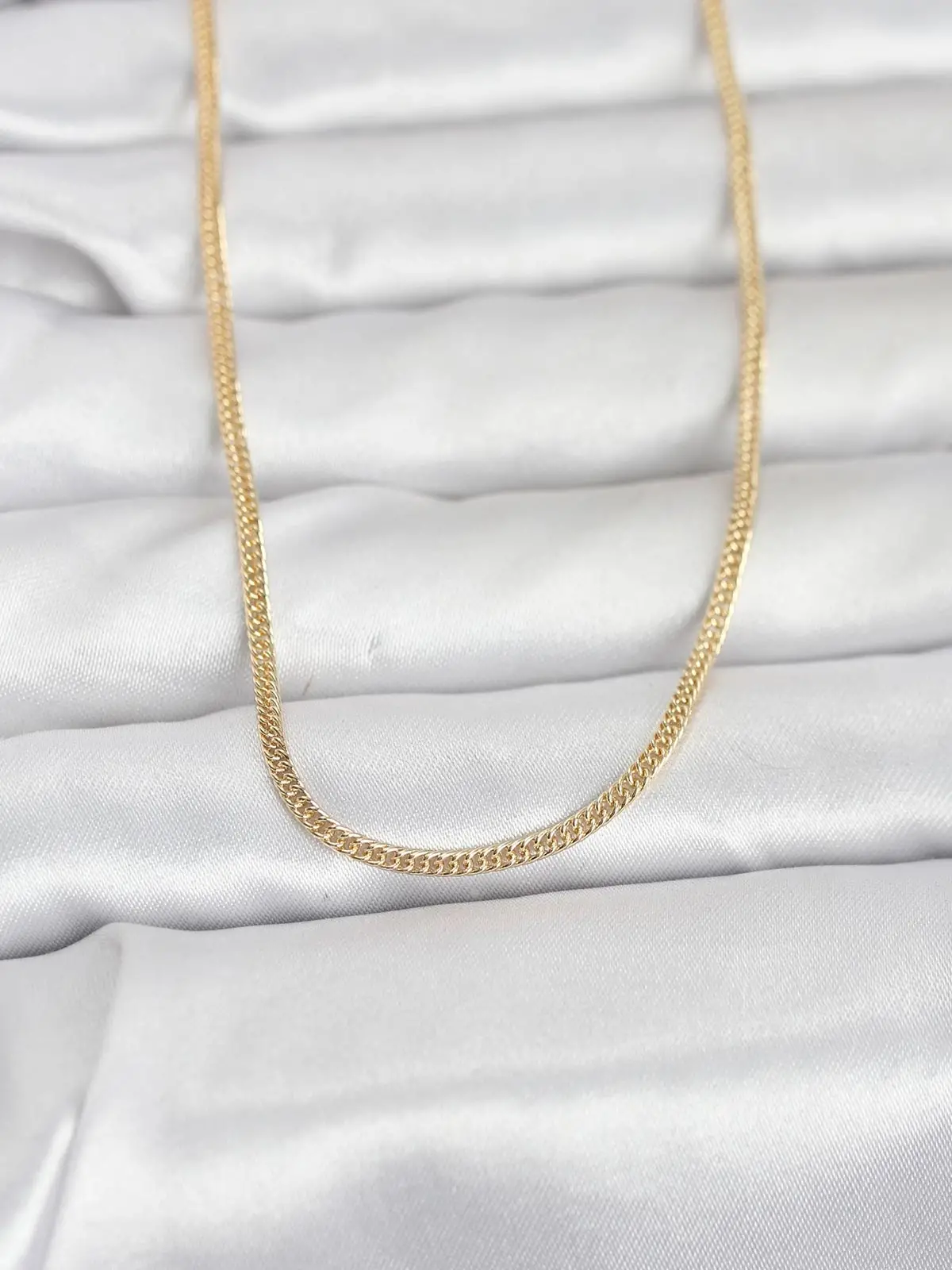 CM 14K Gold Renk Dolgun Zincir Model 60 cm Kadın Kolye