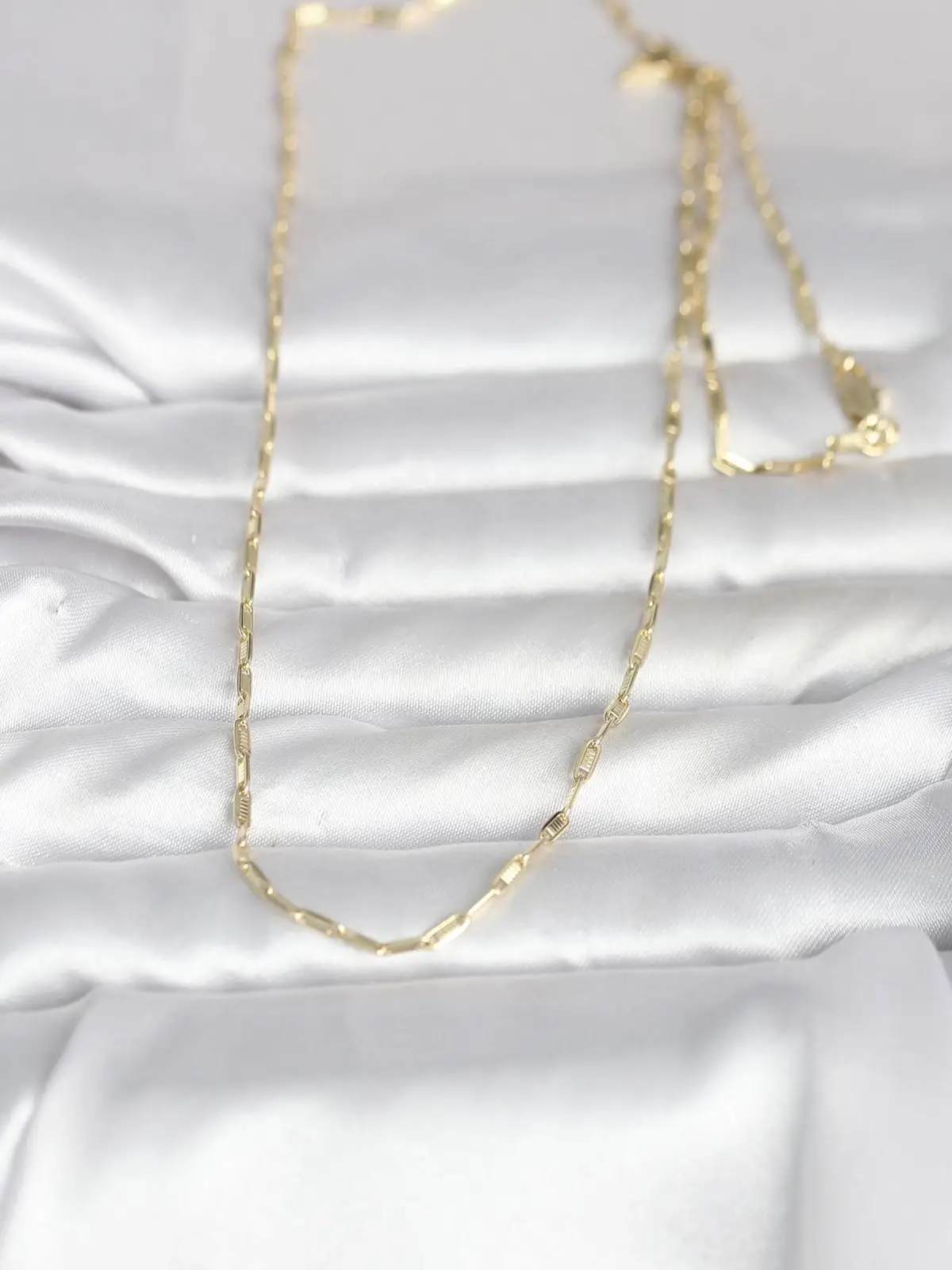 CM 14K Gold Renk İnce Ataç Zincir Model 60 cm Kadın Kolye