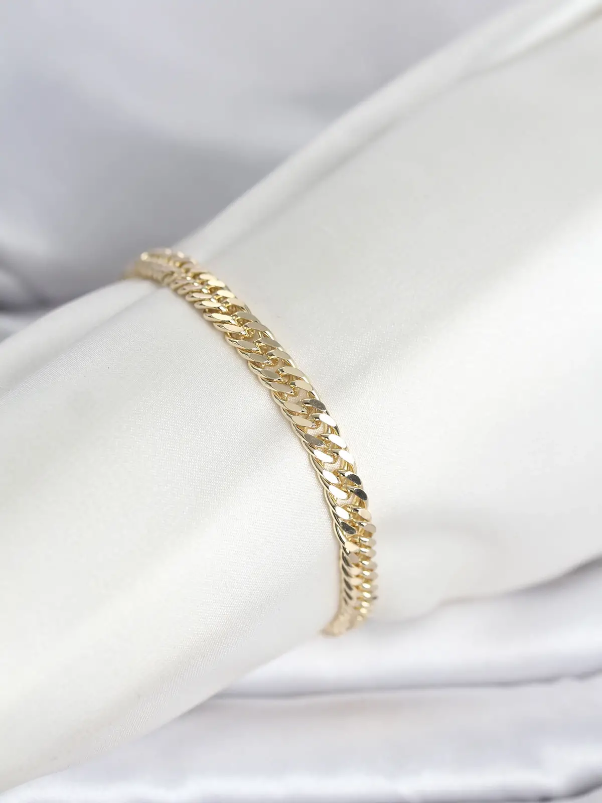 CM 14K Gold Renk Kalın Zincir Model Kadın Bileklik