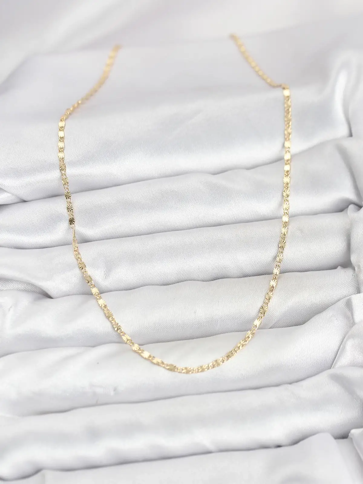 CM 14K Gold Renk Lazer İnce Zincirli Kadın Kolye