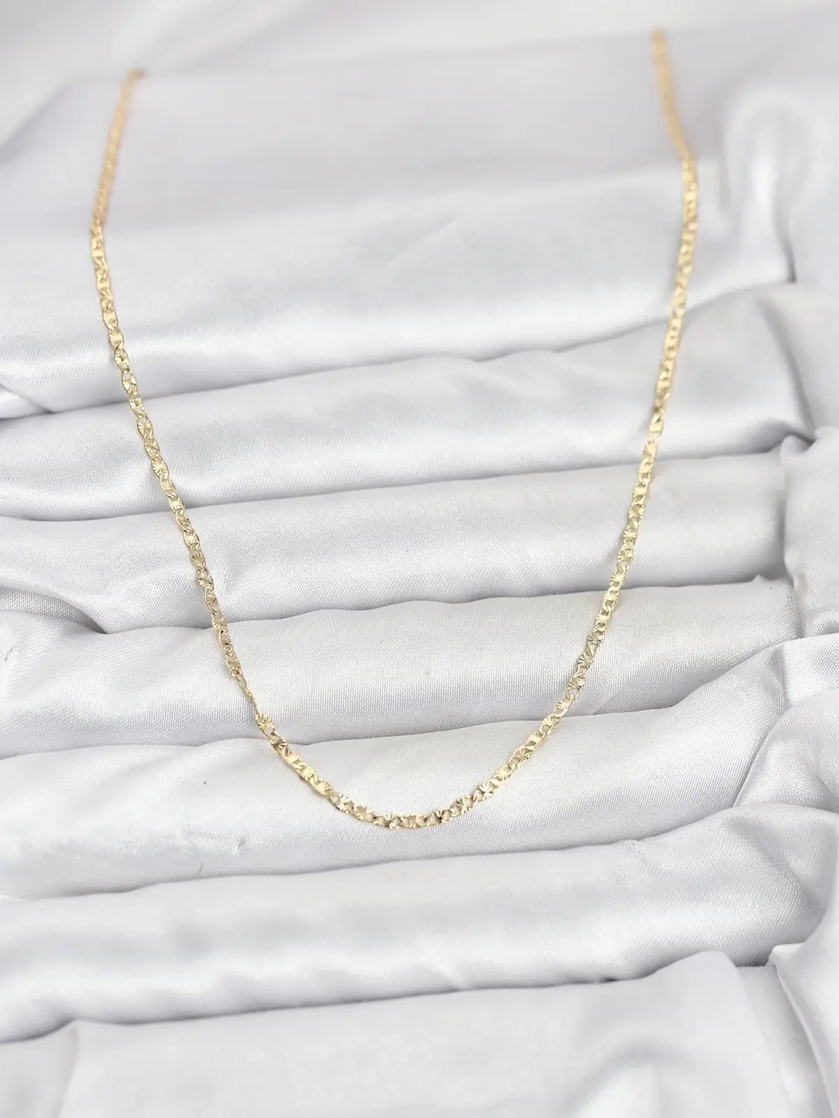 CM 14K Gold Renk Pirinç Lazer Model 60 cm Kadın Kolye