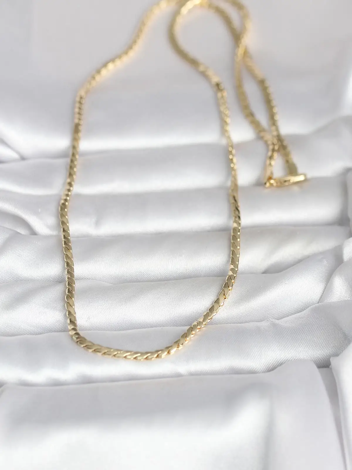 CM 14K Gold Renk Yassı Model 60 cm Kadın Kolye