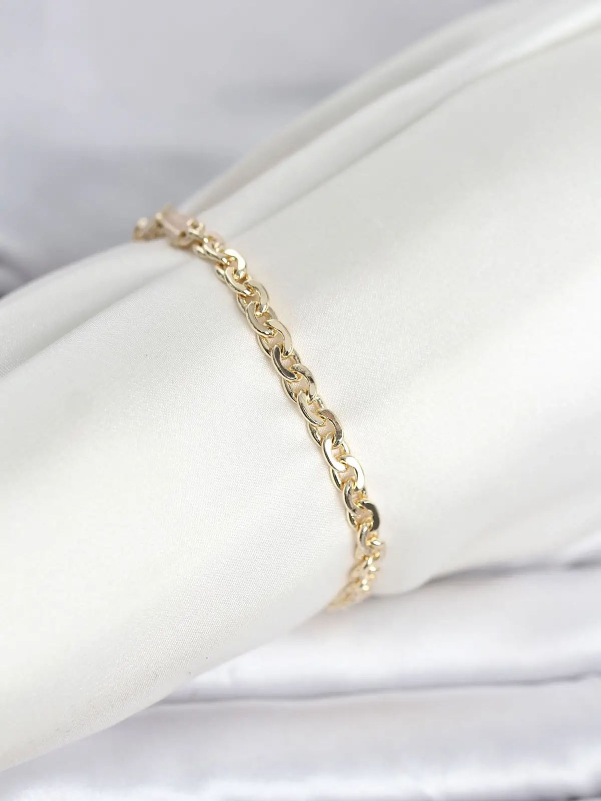 CM 14K Gold Renk Zincir Model Kadın Bileklik