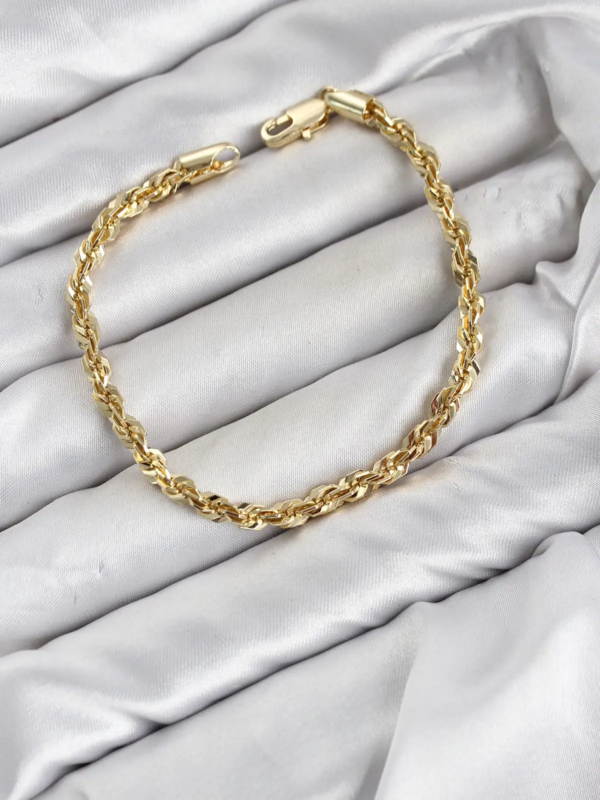CM Singapur Model Zincir Gold Renk Kadın Bileklik