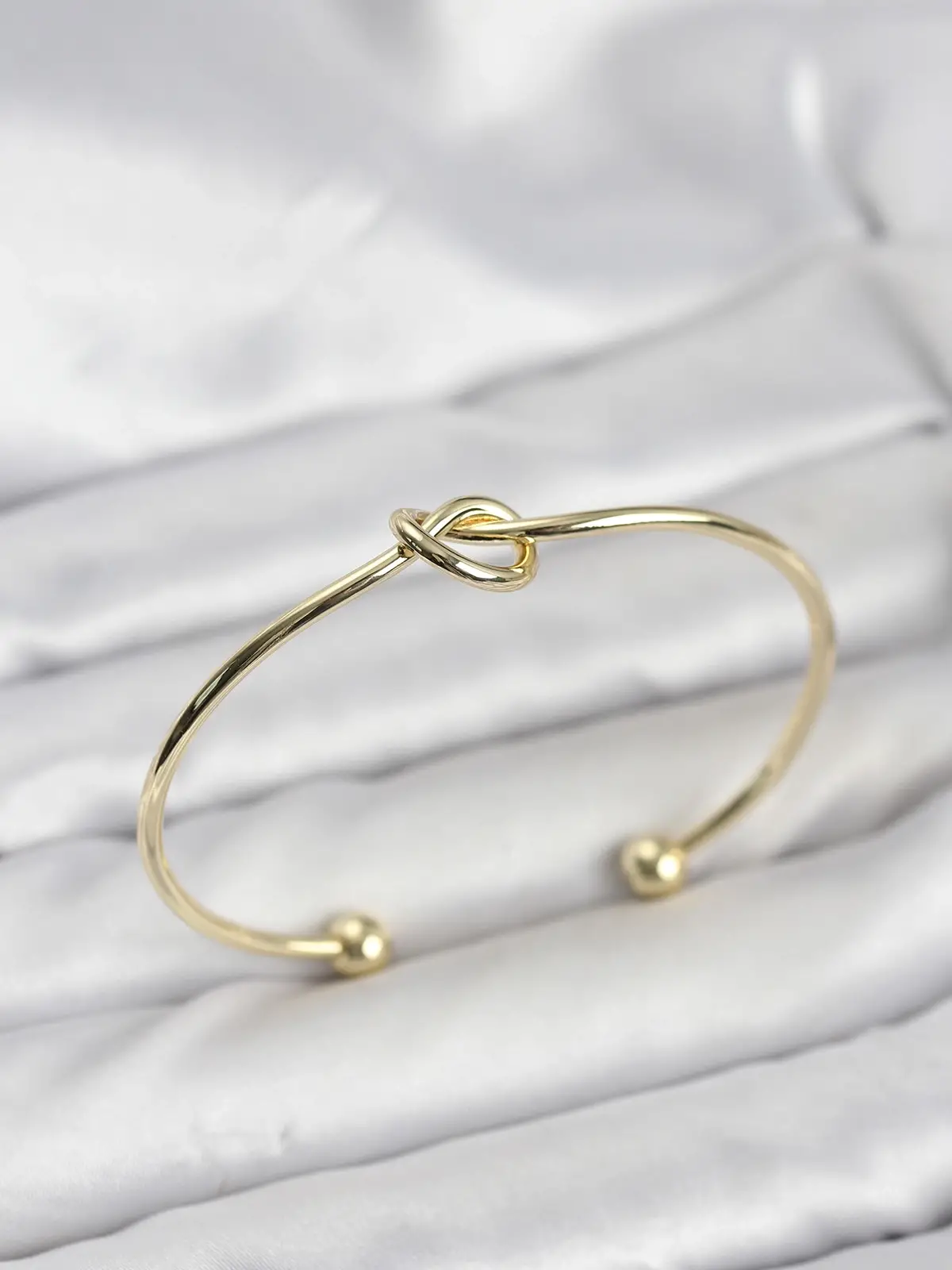 Düğüm Model Pirinç Gold Renk Kadın Bileklik
