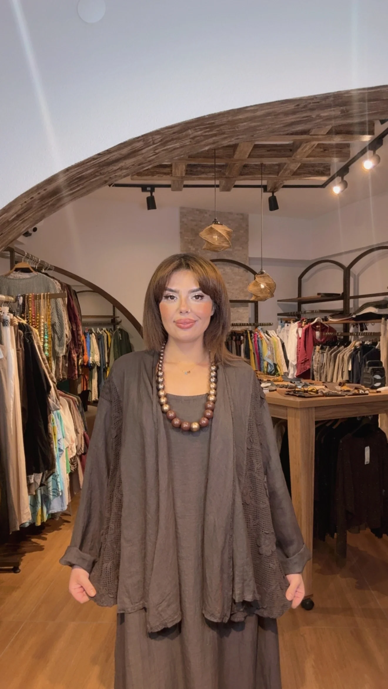 491 ADN İTALYAN CEKETLİ UZUN TAKIM KAHVERENGİ