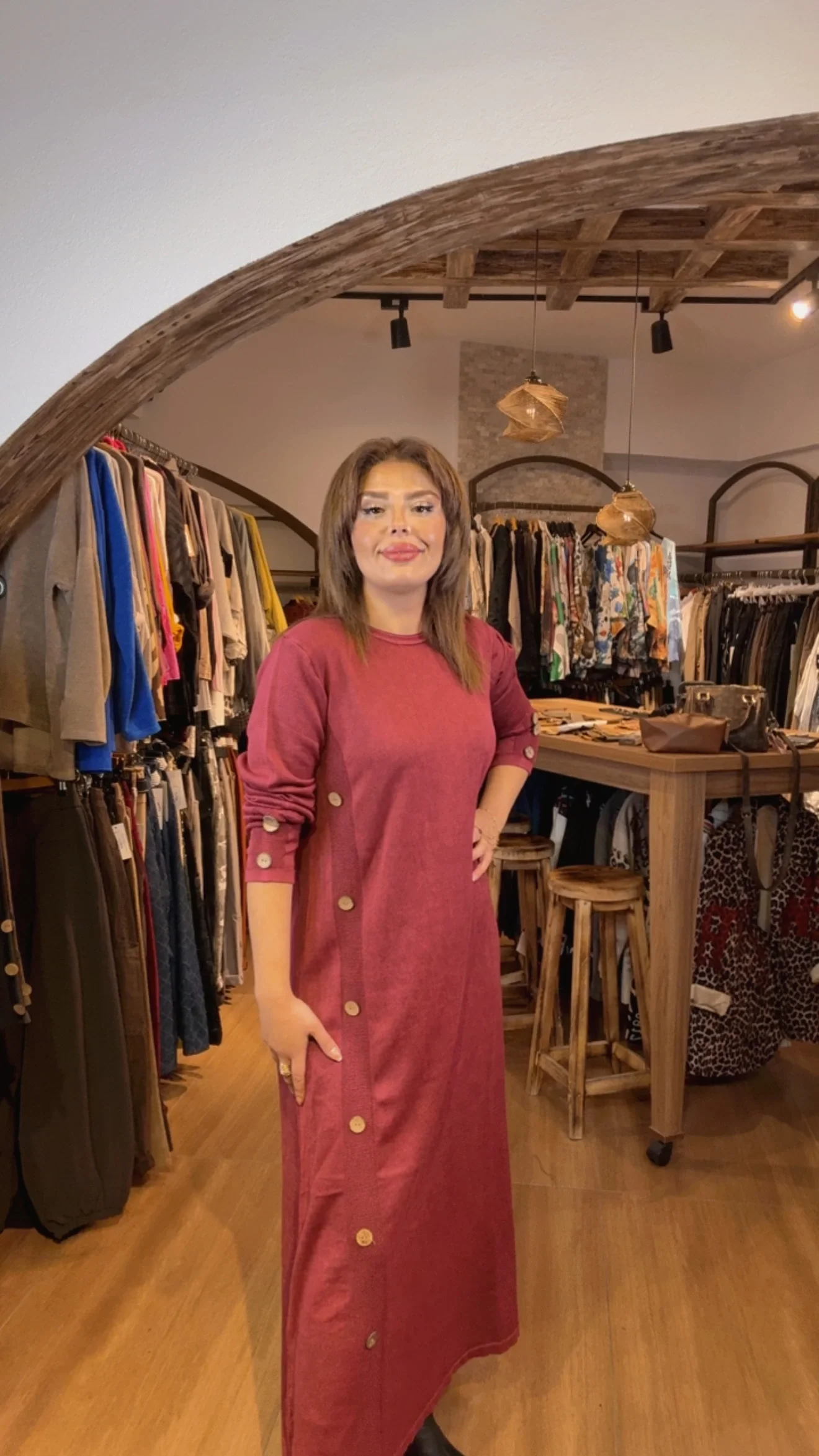 SCH DÜĞMELİ ELBİSE 2556