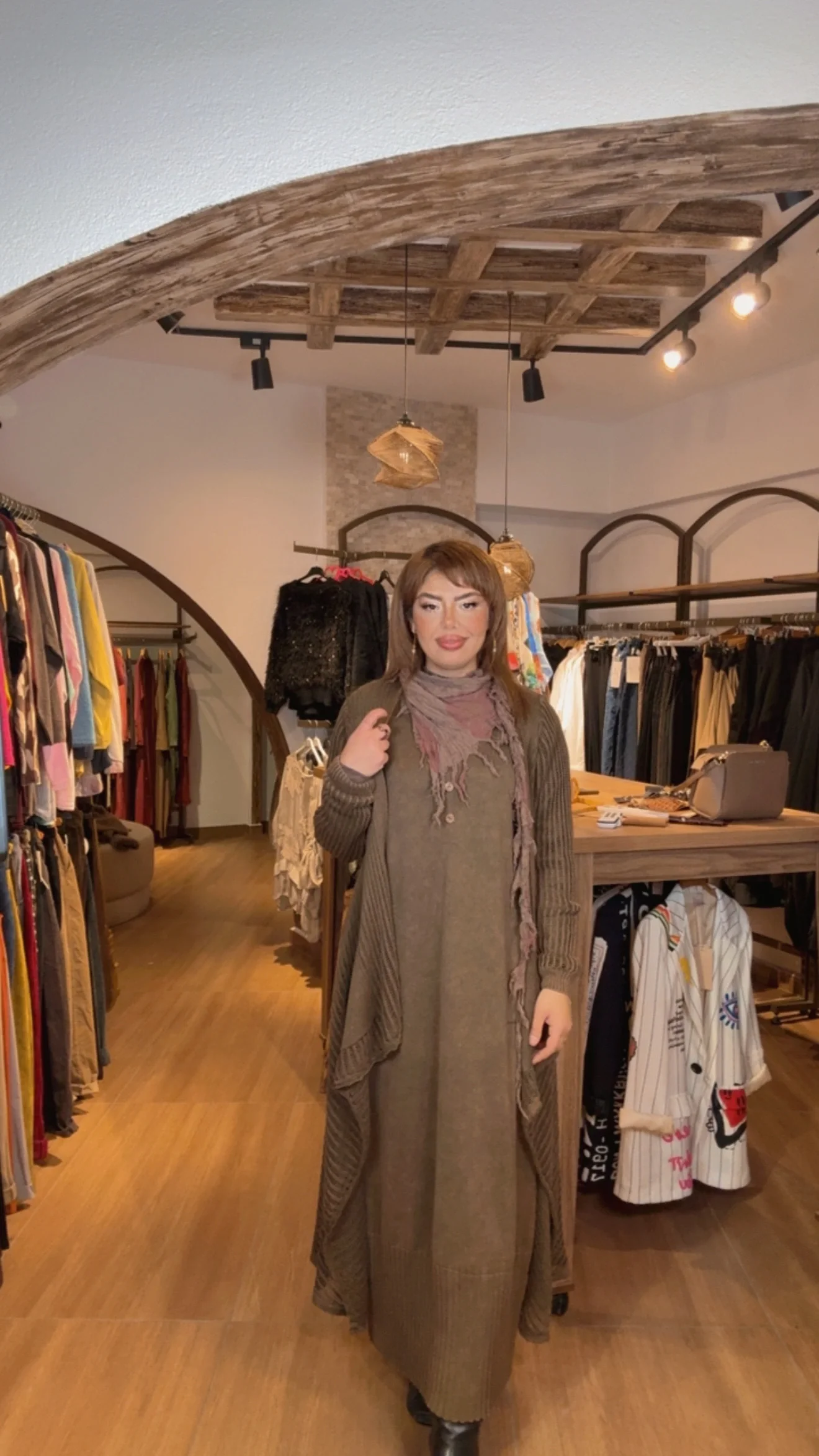 SCH GÖMLEK ELBİSE 2483 KAHVE