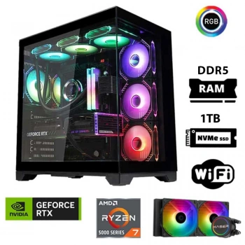 AMD Ryzen 7 7700 32GB Ram 1TB M.2 NVMe SSD 8GB RTX5060 Sıvı Soğutmalı Oyuncu Bilgisayarı