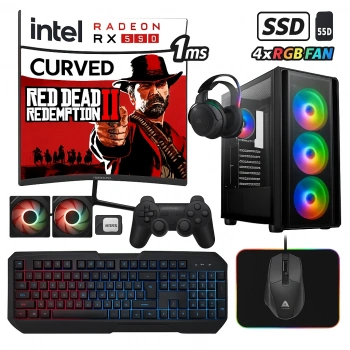 INTEL 517 i5 12400F 32GB Ram 1TB M.2 NVMe SSD 8GB RTX4060 27Curved 180Hz Oyun Bilgisayarı